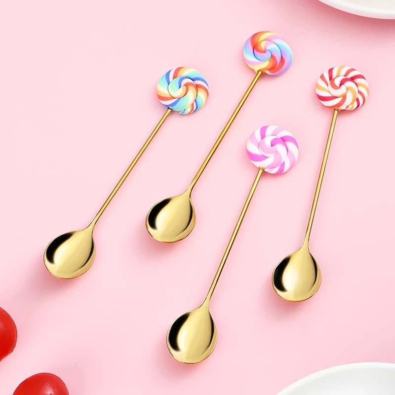 Stainless Steel Silver Leaf Coffee Spoon appetizer fork--Creative Tableware Dessert Spoons