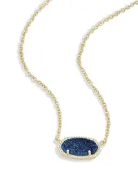 Fashion Elisa Pendant Necklace Jewelry Rhodium Plated for Women Druzy Necklace
