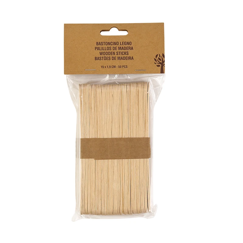 Biodegradable Smooth natural Birch Wood Stick Ice Cream Sticks