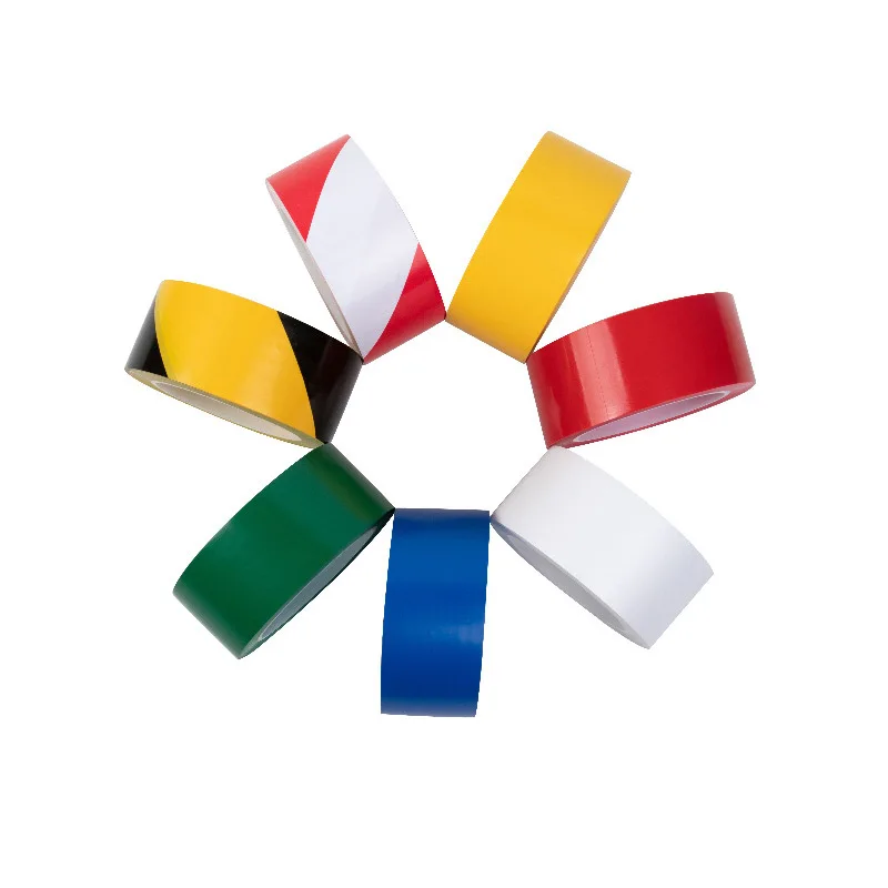 vinyl tape 471 red&blue&white&yellow rubber adhesive pavement road single side PVC Vinyl carpet floor marking signal tape