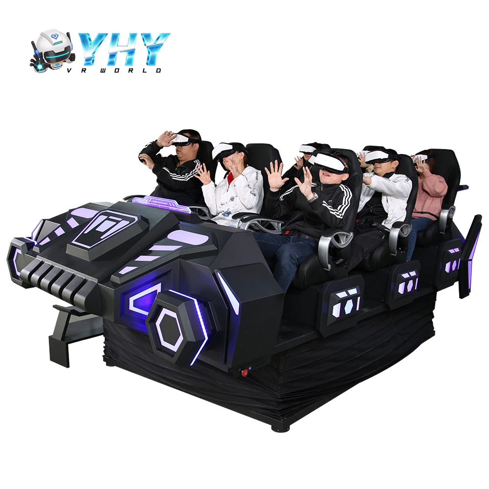 YHY 4d 8d 9 Seats Warrior Car Indoor Interactive Games Virtual Reality Machine Vr 9D Movie Simulator