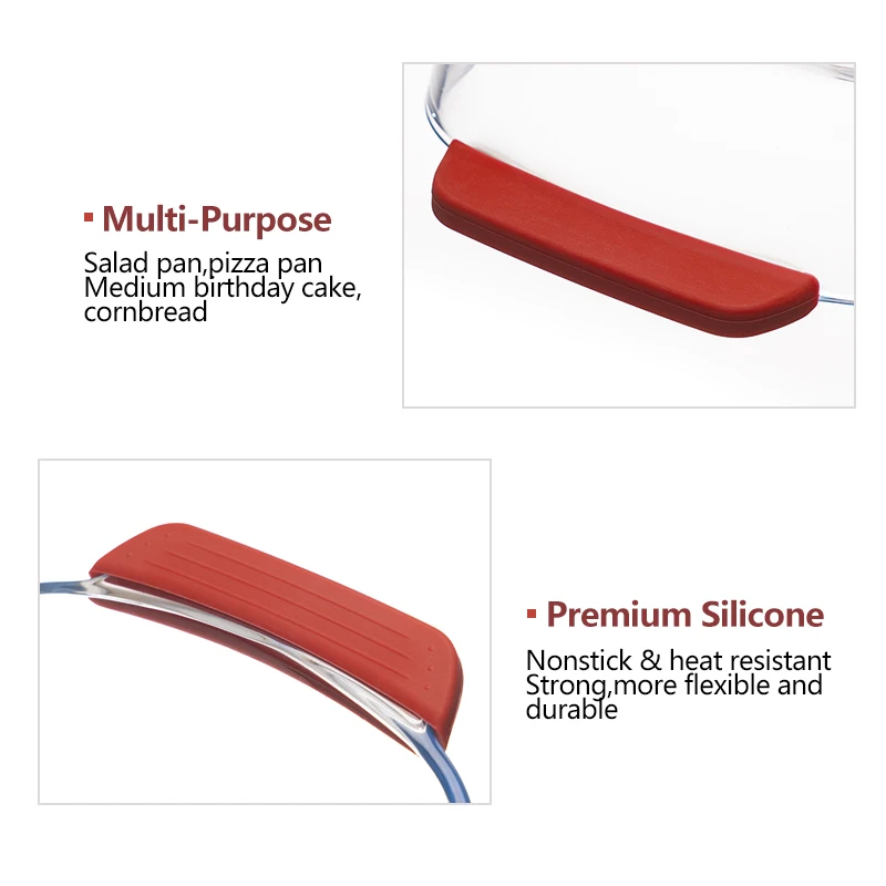 IKOO Прямоугольные Стеклянные Формы для выпечки с ручками приготовления пищи