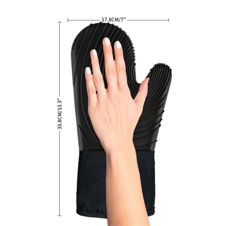 Kitchen Thick Heat-resistant Baking BBQ Glove Sets Extreme Heat Resistant Custom Oven Gloves Silicone