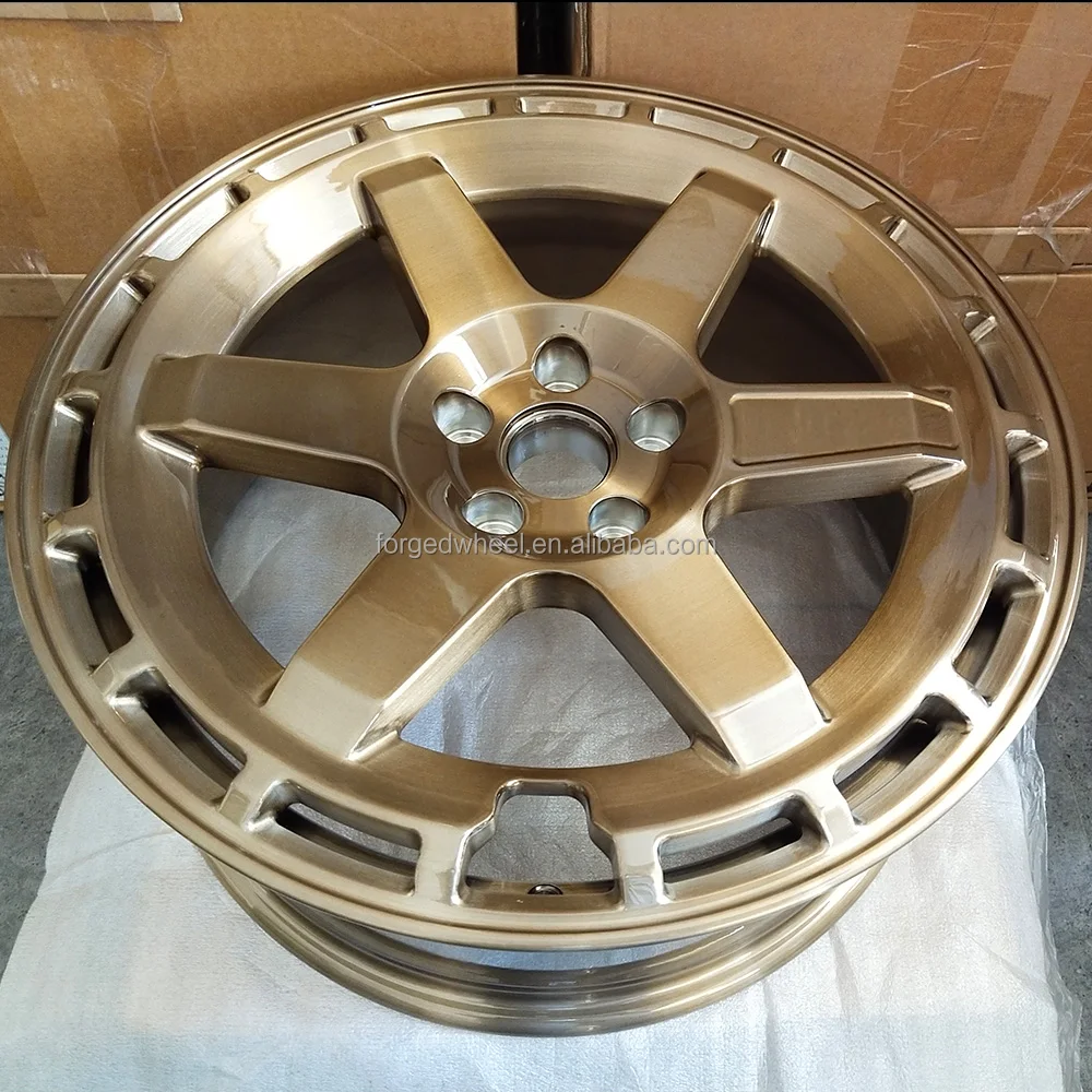 Pengzhen 6 Spokes Car Rims 17 18 19 inch 5 Holes Brushed Bronze 114.3 Aluminum Wheels for Toyota CHR