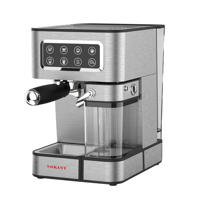 04016 Coffee machine Cross-border Italian coffee machine home small semi-automatic high pressure steam milk foam