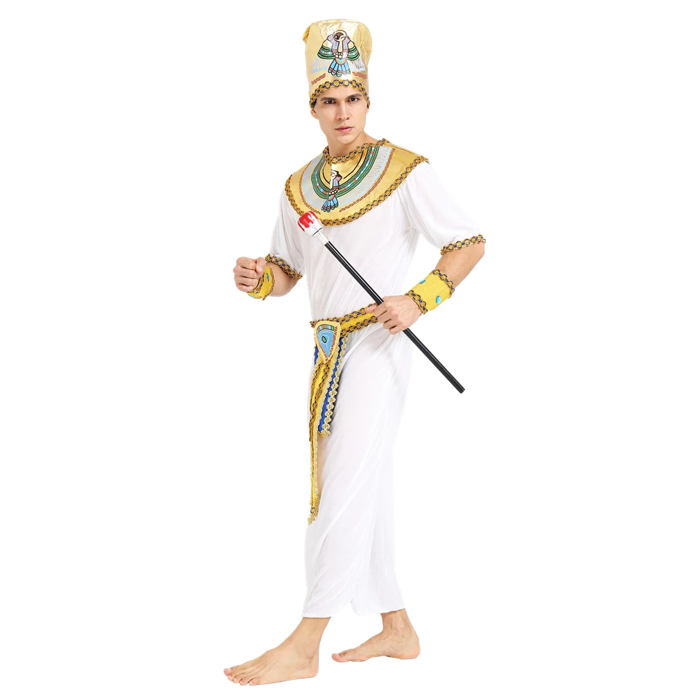 Custom Costume Halloween Cosplay Party Egyptian Pharaoh Adult King Costume For Men