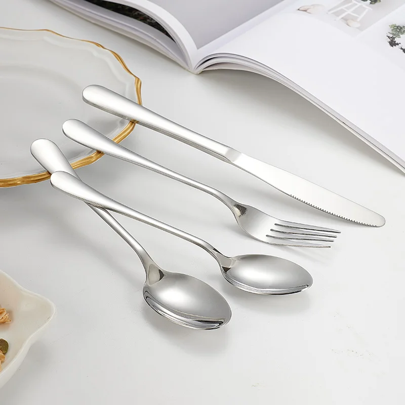 Classical 1010 Flatware Silver Gold Plated 18/0 18/10 Stainless Steel Cutlery Set for Restaurant Hotel Wedding