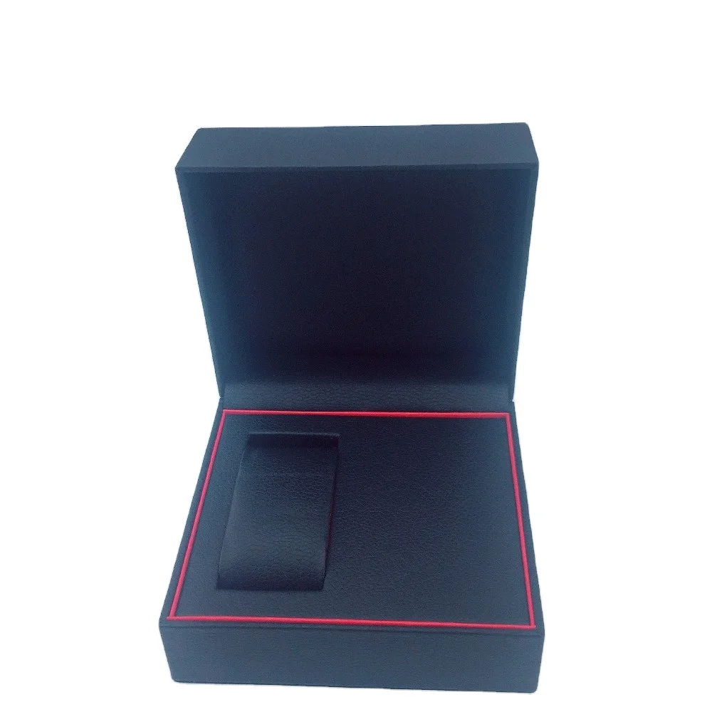 Custom Made Plastic Pu Single Watch Packaging Box leather logo suede leather pu single wrist unique OEM display case