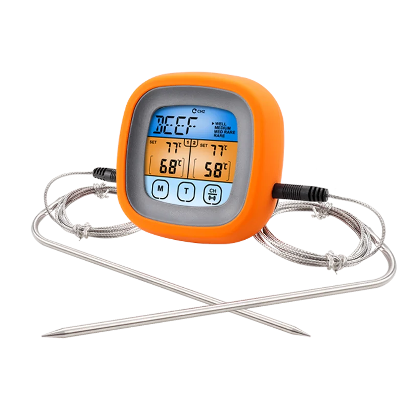 2022 Hot Selling Factory Price Color Display Microwave Barbecue Smoker Oven Kitchen Bbq Grill Digital Food cooking Thermometer