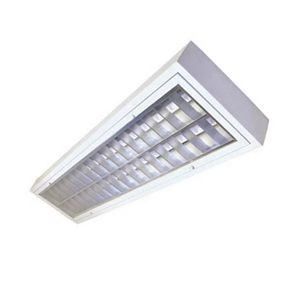 High quality fluorescent luminary T8 2x40W grille light 1200x300mm clear opal acrylic diffuser light fitxure