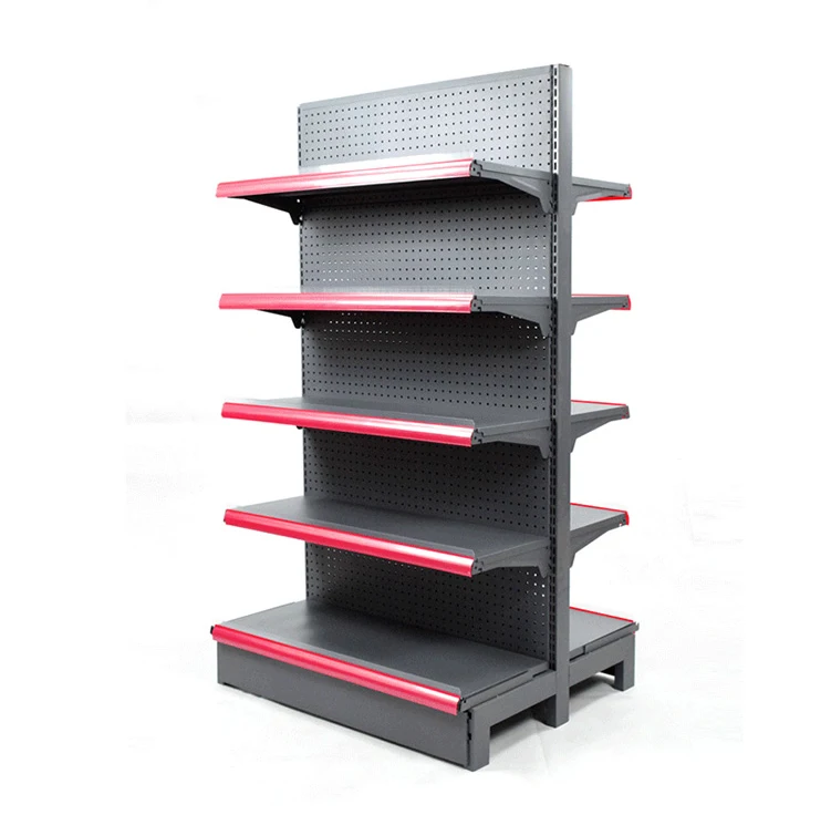 Black Good Pricing Grocery Store Mini Mart Shelving System