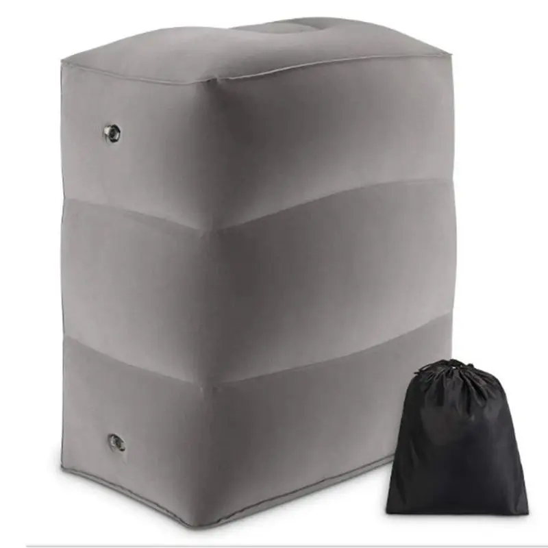 PVC Kids Flight Sleeping Footrest Pillow Resting Pillow On Airplane Car Bus Inflatable Travel Foot Rest Pillow Foot Pad