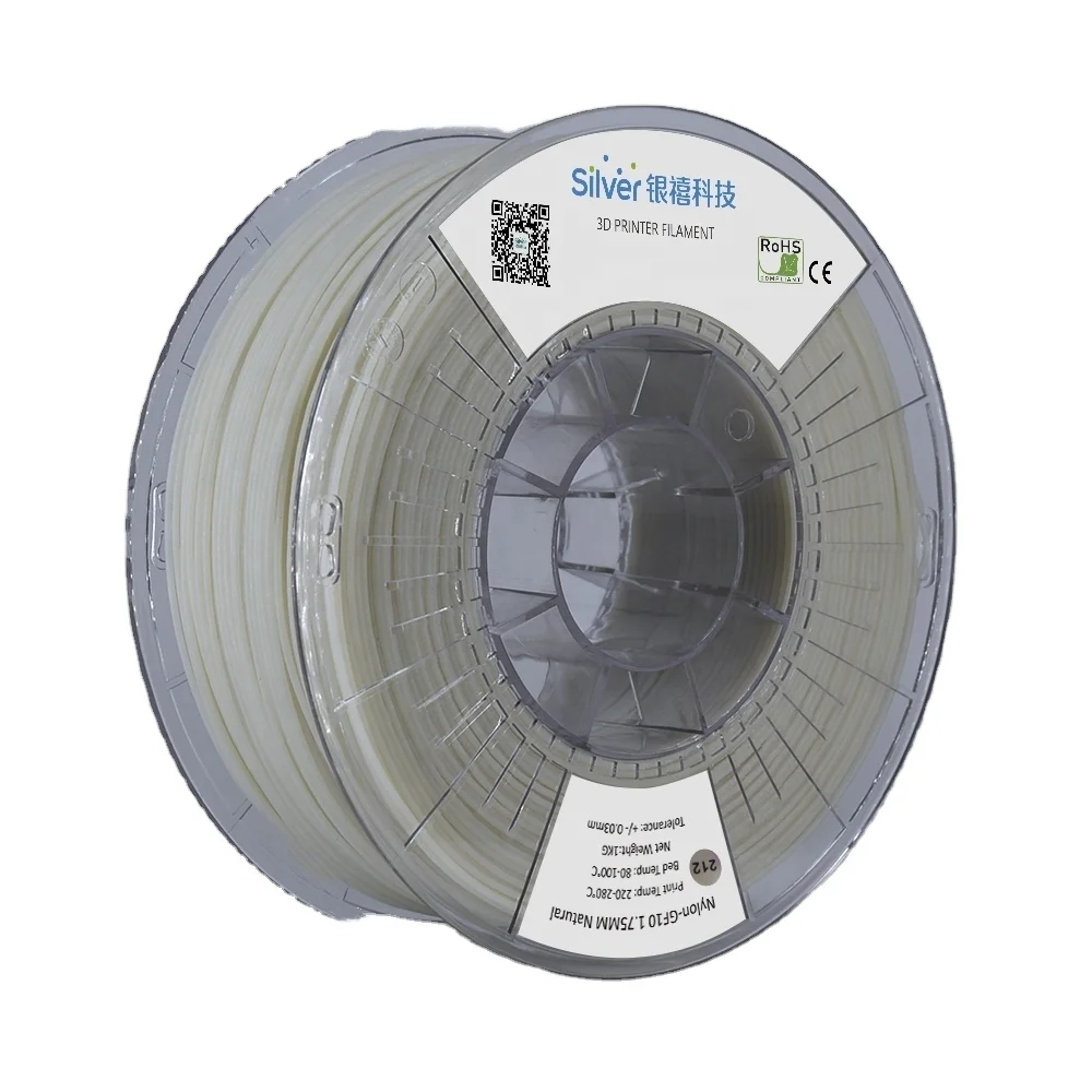 Engineering PA /Nylon 3D filament 1.75mm stronger Nylon-GF 3D printing wire for FDM printers