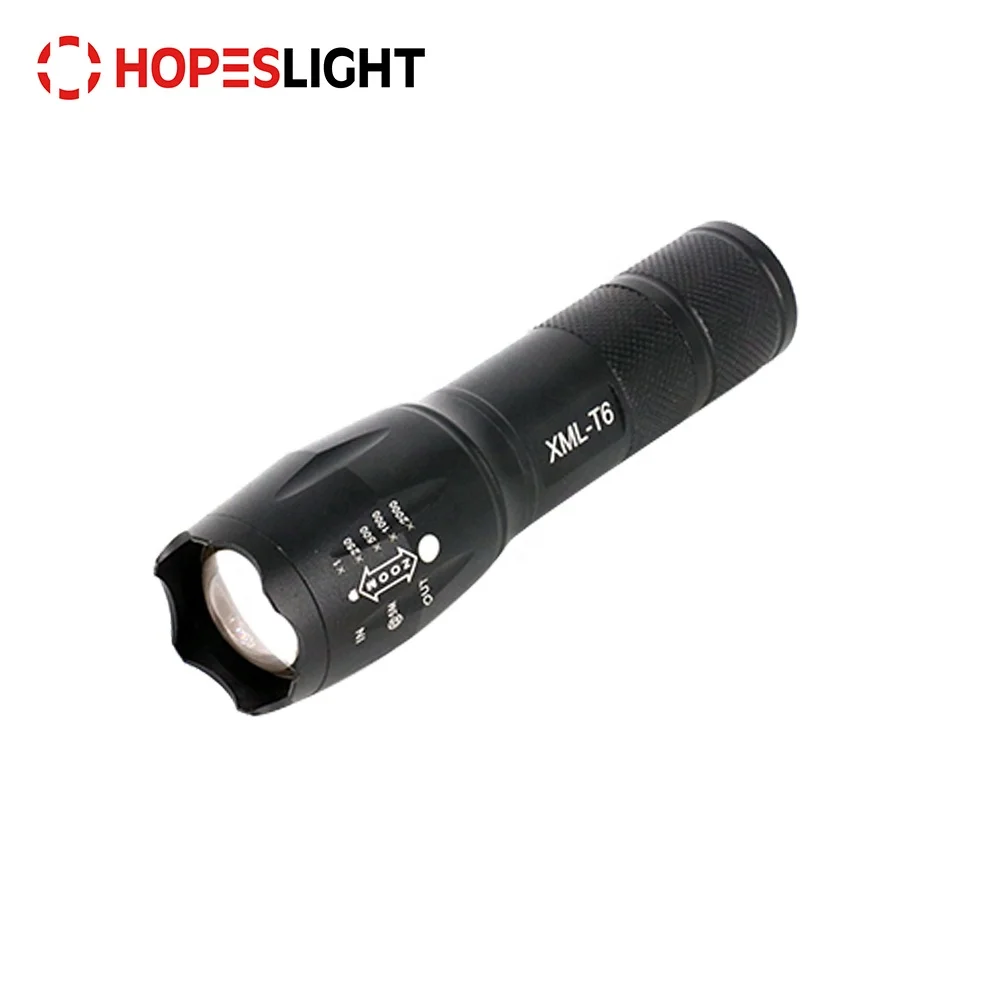 Dimmable high power rechargeable flashlight torch 18650, super bright zoom powerful torch tactical led flashlight