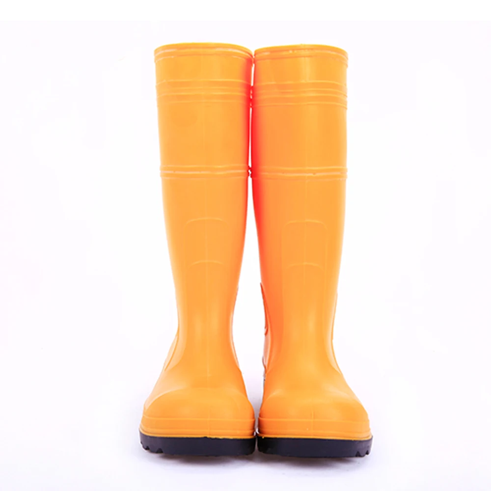 china cheap factory  safety gumboots men wellington rain boots worker shoes steel toe cap steel sole waterproof boots