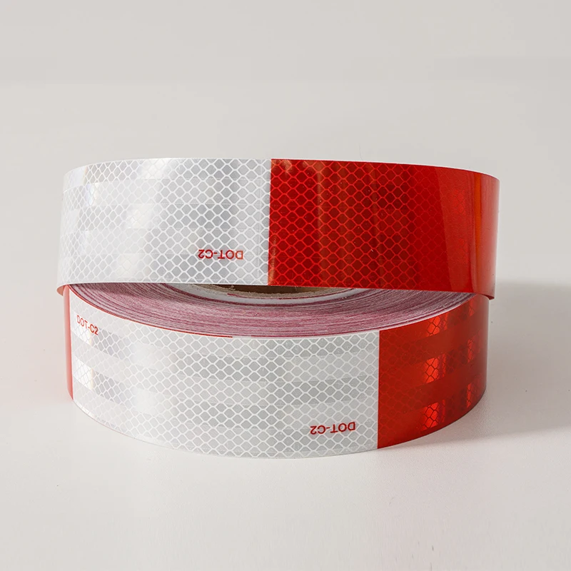 Safety PET Diamond Grade Conspicuity Reflective Retro Adhesives Reflective Warning Product Tape DOT-C2 For Truck