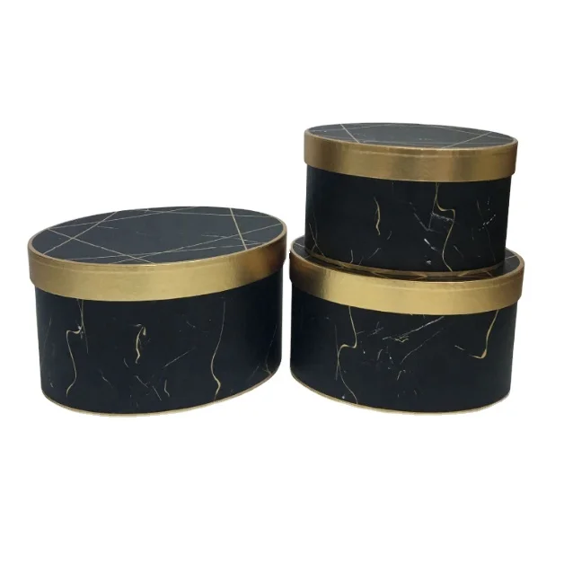 Оптовая продажа мраморных цветочных коробок, круглая подарочная коробка для цветов, картонные коробки для цветов