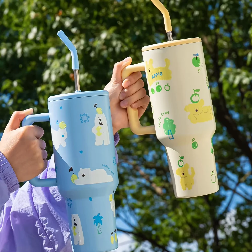 3D cartoon 40oz Adventure  Reusable Insulated Stainless Steel Tumbler Modern Insulated Tumbler with lid and straw Travel Mug Cup