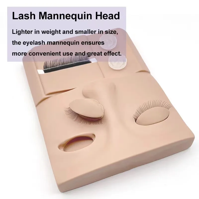high quality of silicone training mannequin face set use for eyelash extension make up