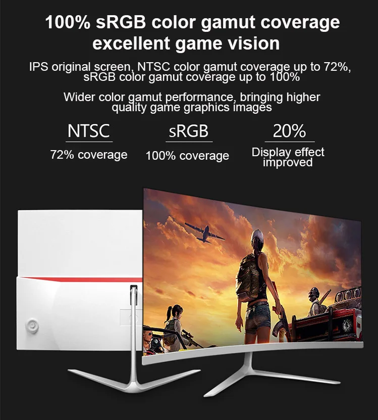 Заводские пользовательские 19 21 5 24 27 32 дюймовые ЖК-мониторы AIWO для офиса 1920*1080 изогнутый плоский светодиодный экран компьютера ПК