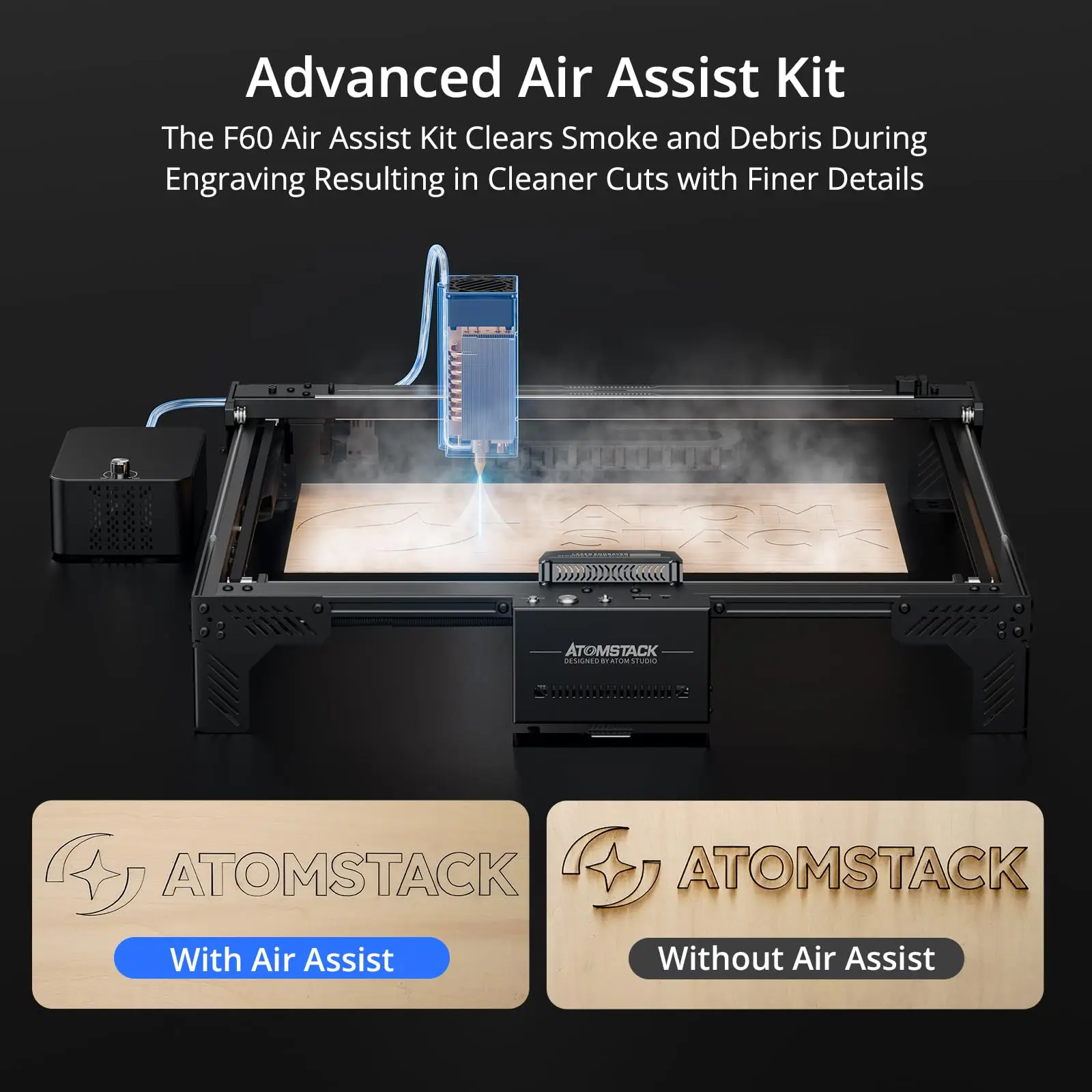 800*850mm 400mm/s Auto-Focus ATOMSTACK X70 A70 Max 70W Laser Engraving and Cutting Machine for Wood Metal Ceramics DIY Projects