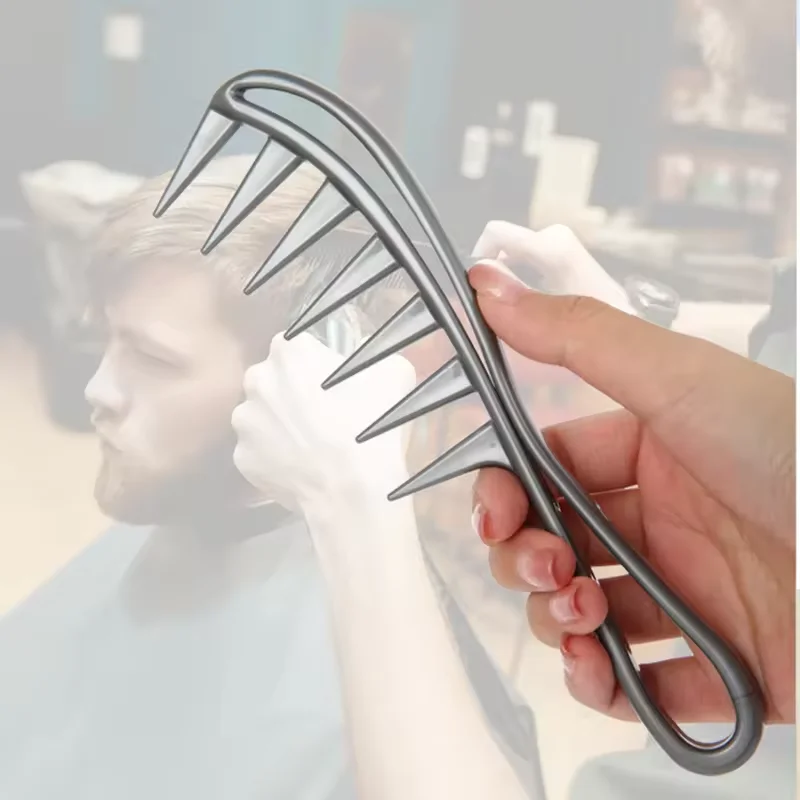 CM Custom label vintage men slicked back oil comb anti static wide tooth comb hair styling tools set for women