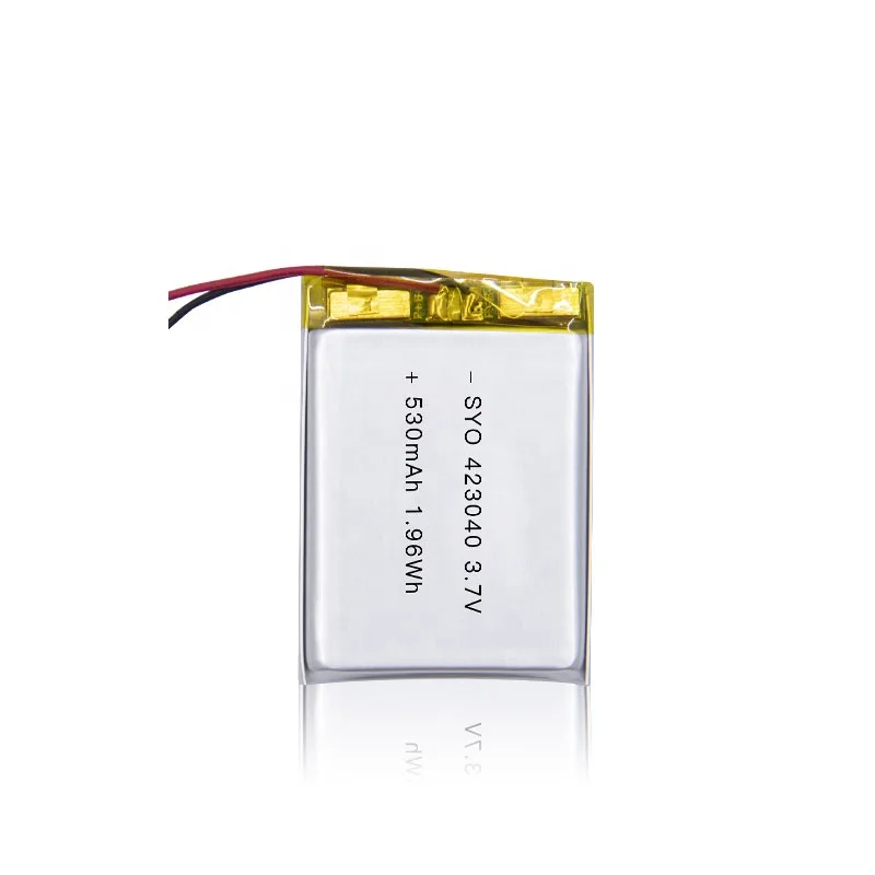 
Factory Price Lithium ion Polymer Battery 423040 3.7V 530mAh for headset earphone electronics 