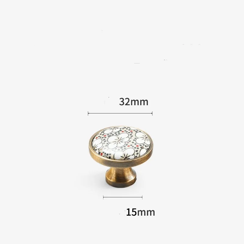 Wardrobe Handle Antique Chinese Style Cabinet Door Handle Cabinet Drawer Ceramic Handle