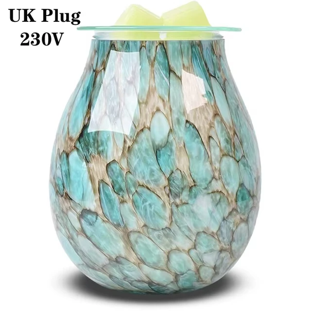 220V Electric Incense Tart Burner Glass Aroma Lamp Oil Melt Warmer Great Fragrance Diffusion Marble Wax Scented Oils AU/US Plug