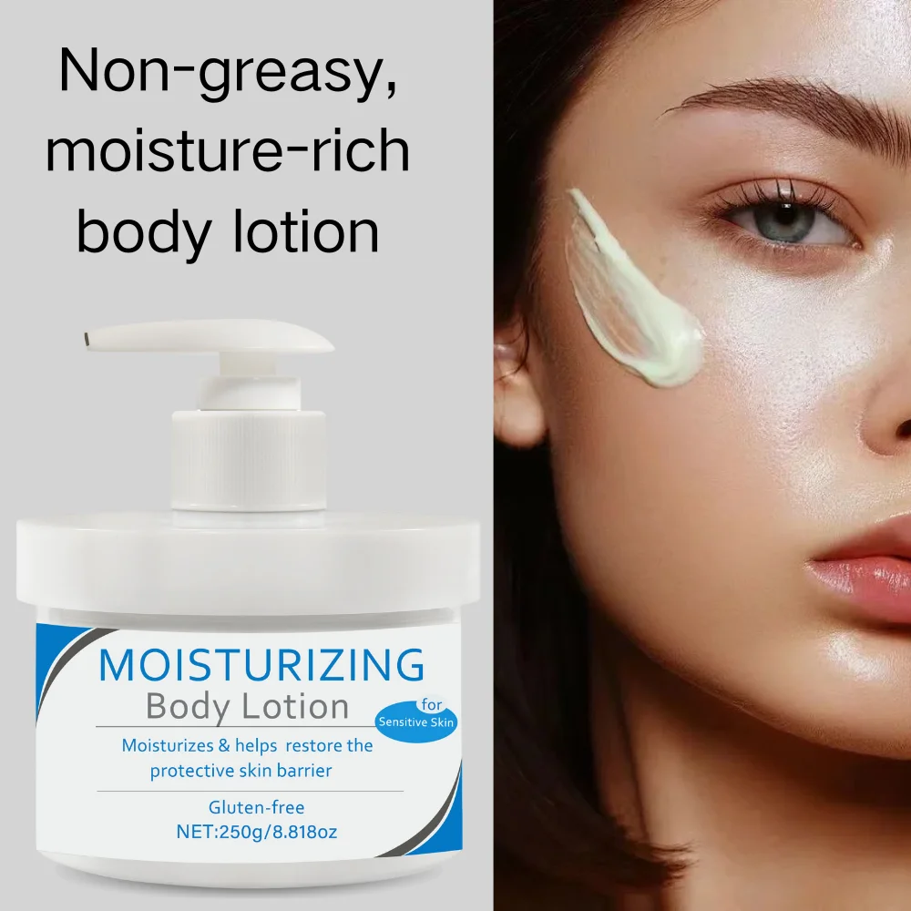 Wholesale Factory Price Skincare 250ml Deep Moisturizing Brightening Almond Oil Body Lotion For Sensitive Dry Damaged Skin