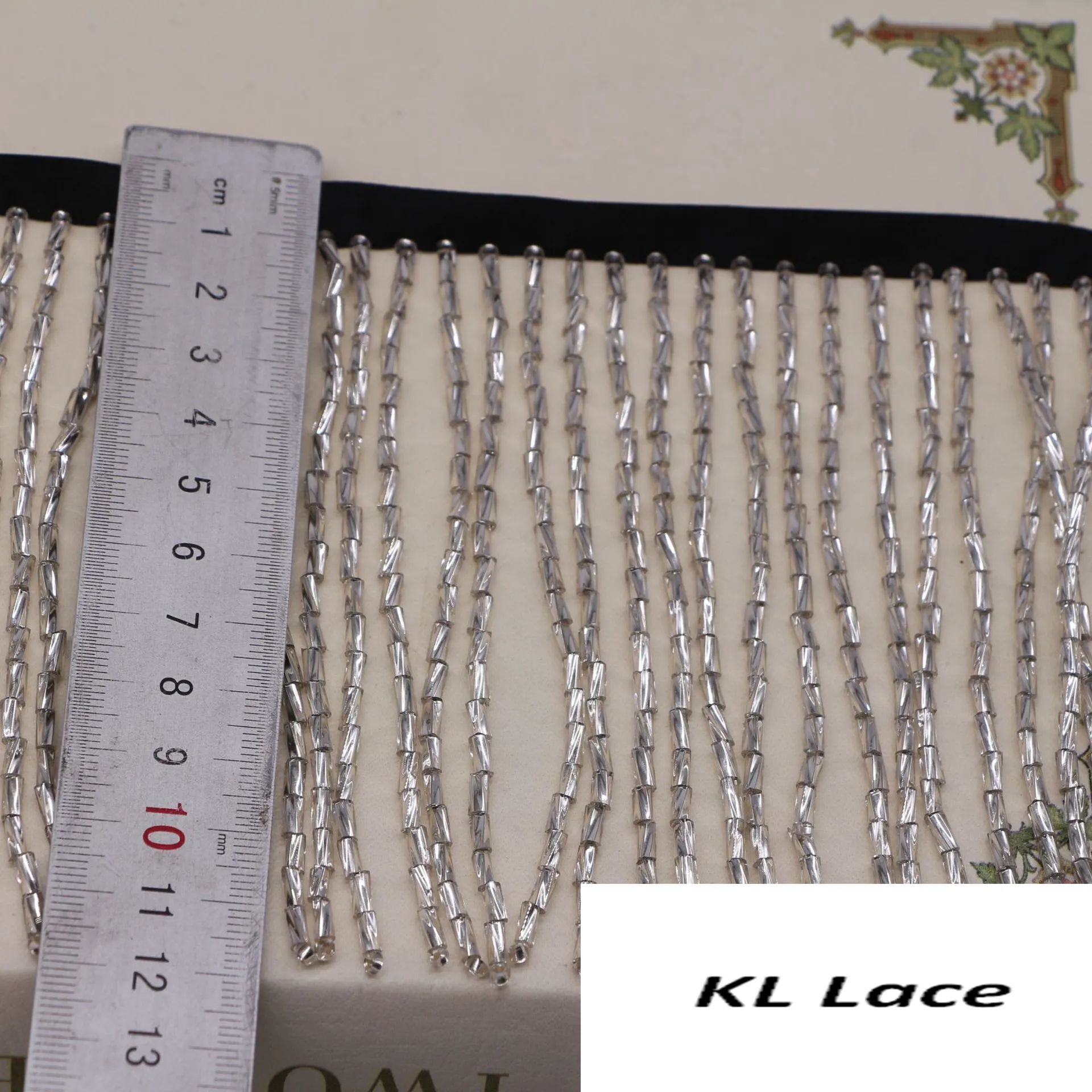 Width 3-20 cm Red white black Glass Crystal Pearl Tassel Fringe lace ribbon for Stage Wear Party dress Curtain cheongsam