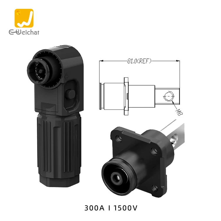 Best Selling 300A IP67 Wire Waterproof Connectors High Current Energy Storage Connectors Electric Wire Waterproof Plug Connector