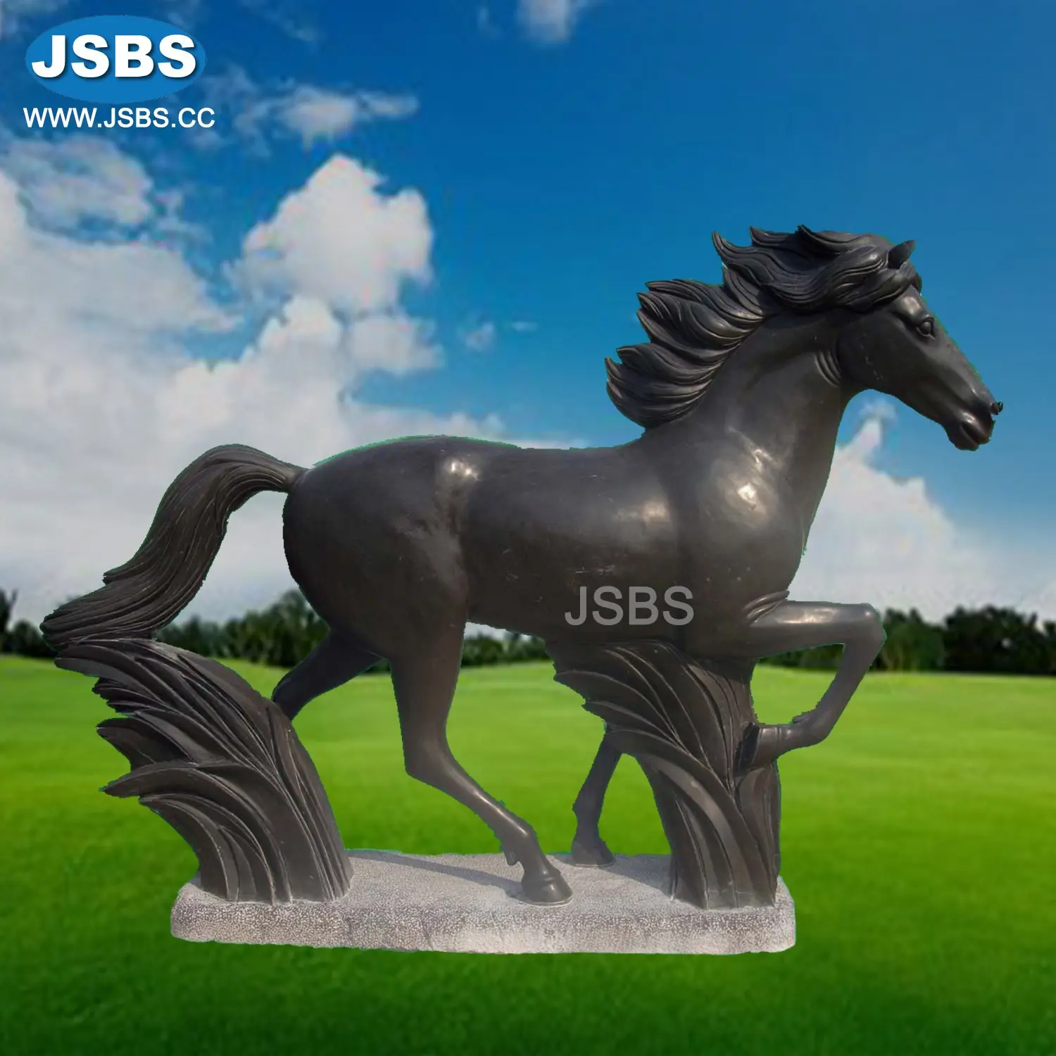 Low Price Hand Stone Carved Marble Life Size Horse Statues Sculpture For Sale