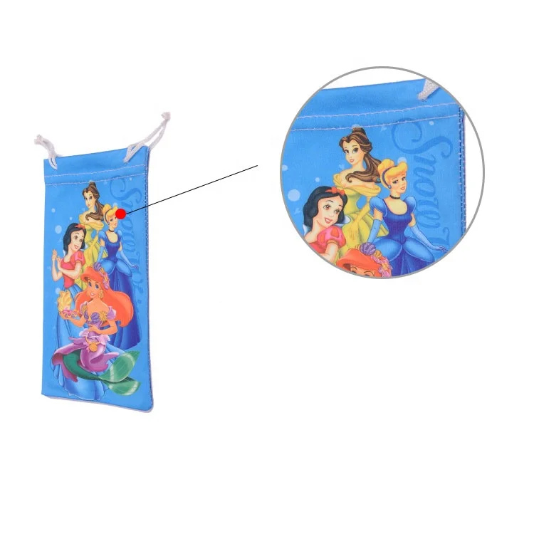 Factory custom Sunglasses Pouches Microfiber Drawstring Bags Fashion Portable Glasses Bag With Logo