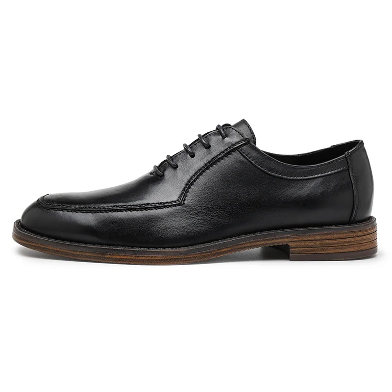 Fashion Men Office Shoes Genuine Leather Shoes Walking Style Short Boots New Modal Shoes