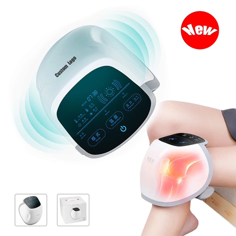infrared heat vibration pulse electronic pulserx knee brace wrap laser massager chauffant et vibrant 2023