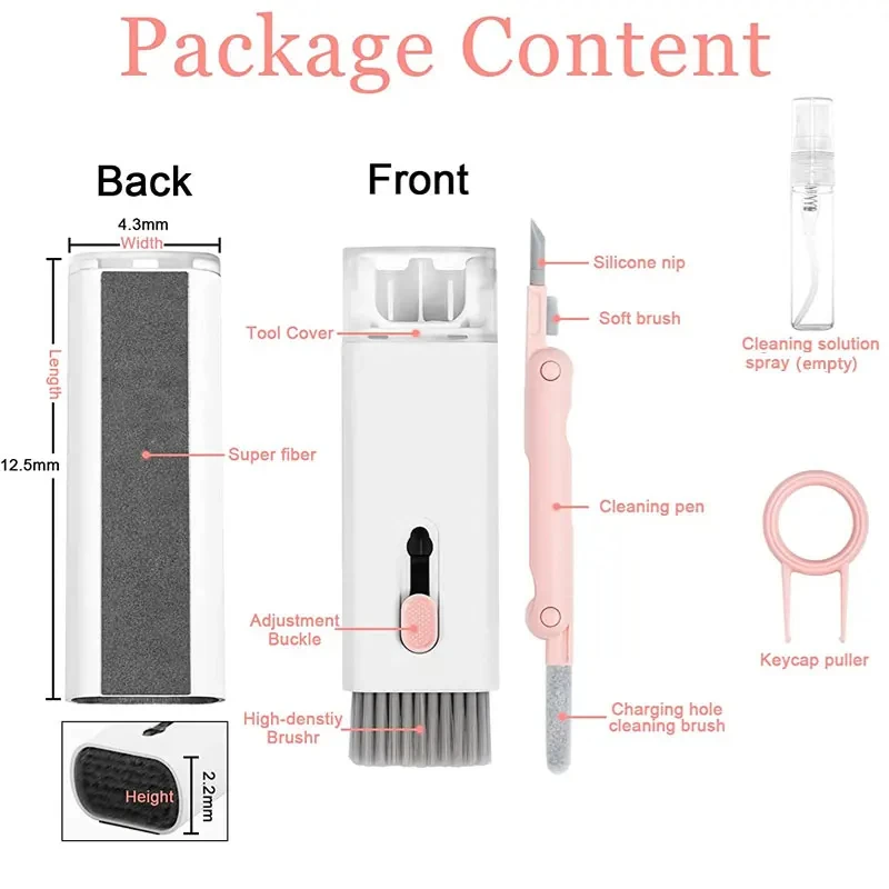 7-in-1 Computer Keyboard Cleaner Brush Kit Earphone Cleaning Pen For Headset iPad Phone Cleaning Tools Cleaner