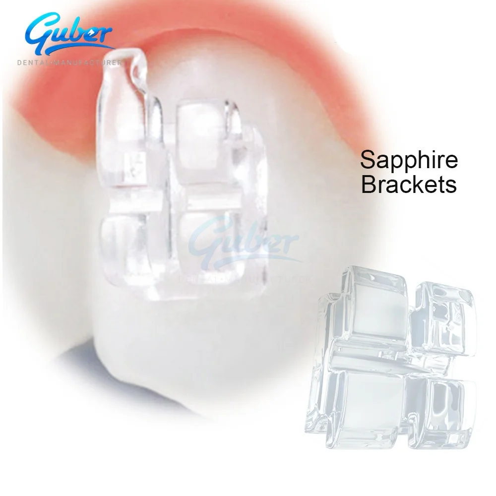 ORTHO Guber Dental New Products Dental Inetruments Orthodontic Crystal Sapphire Braces With Best Price