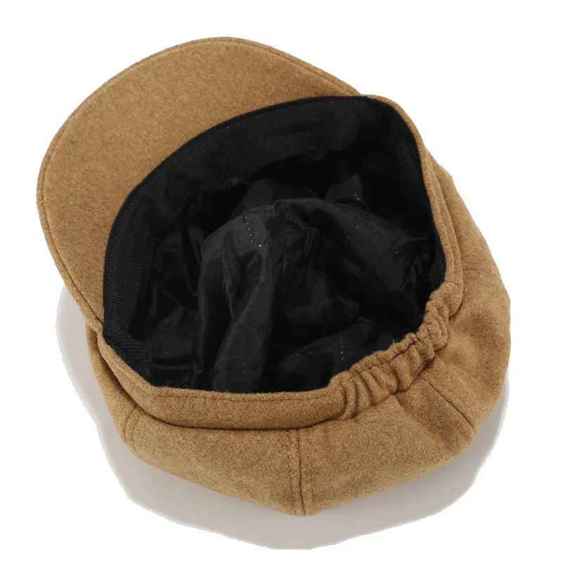 New Retro Woolen Ivy Newsboy Cabbie Gatsby Painter Hat Vintage English Octagon Hat for Men and Women