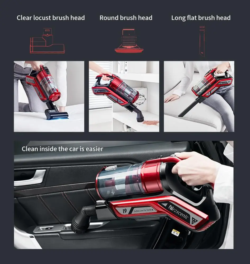 
Cordless Vacuum Cleaner, Proscenic I9 15KPa Powerful Suction Cordless Stick Vacuum, Handheld Bagless 2-in-1 Stick 