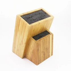 Wholesale Custom Bamboo Wood Kitchen Knife Holder With Knife Stand