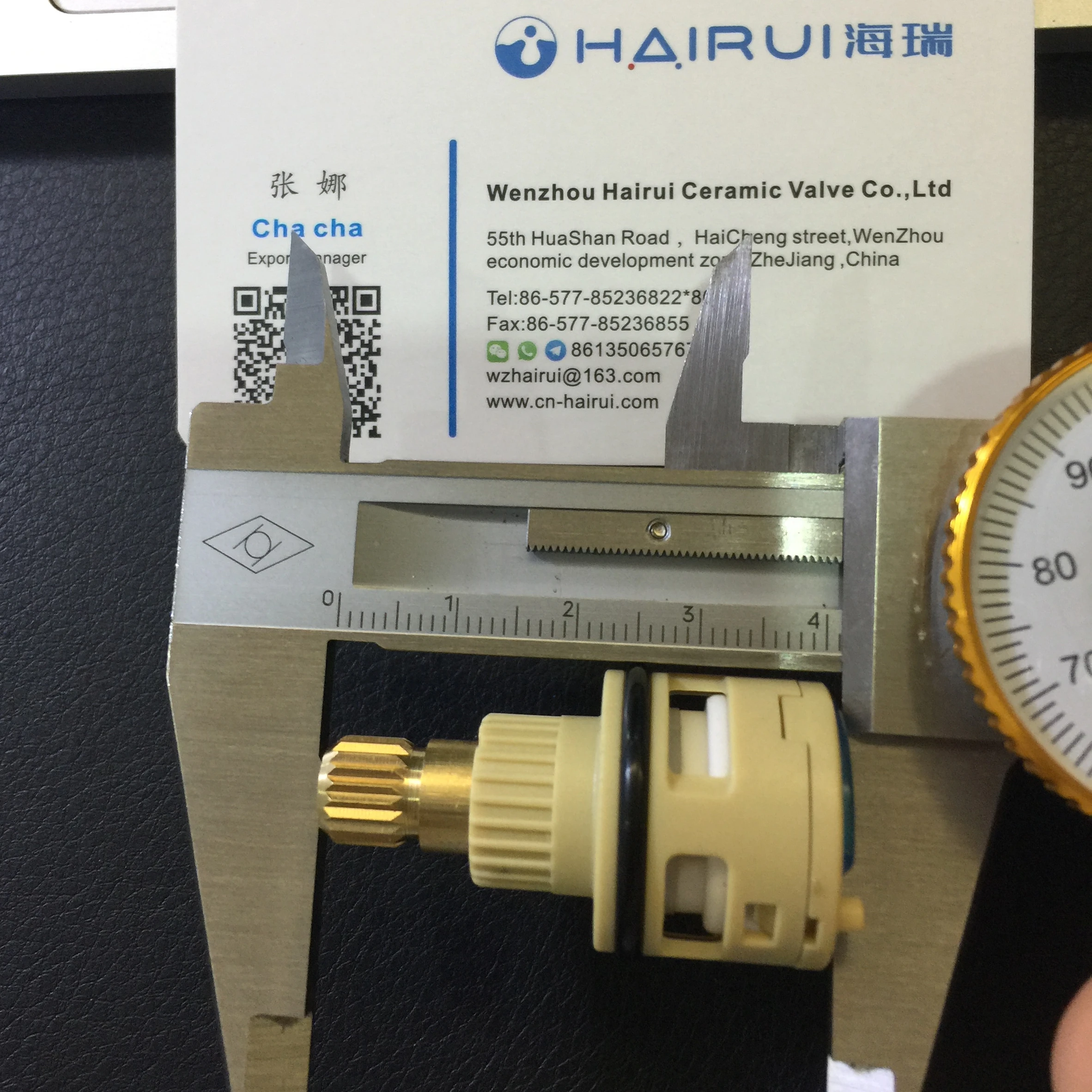 
22mm PPO diverter ceramic disc cartridge export to india market for faucet,mixer,tap, brass handle spindle size could customize 