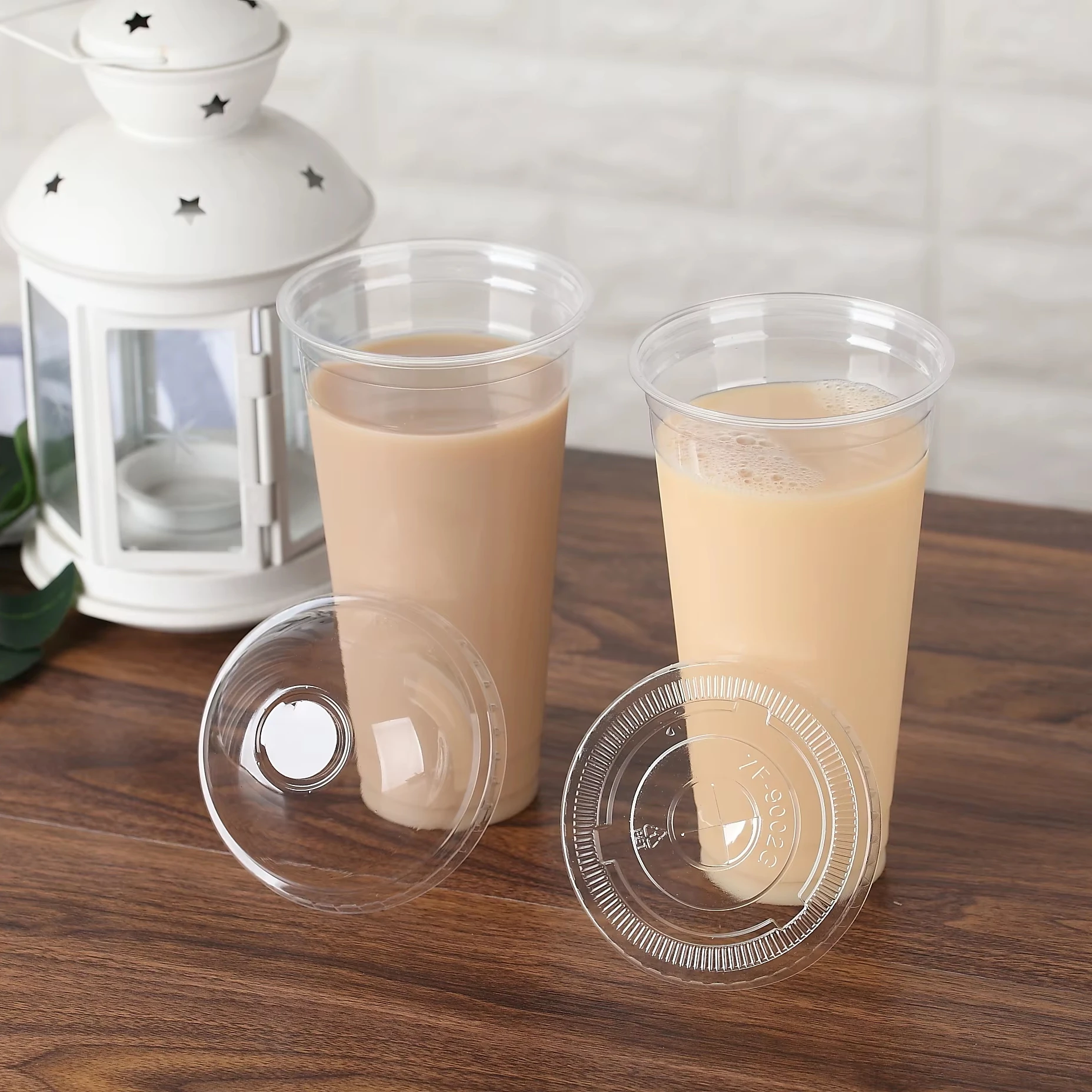 24oz  Marketable PLA cup   98mm caliber   with PLA lid   co-friendly   Lemon passion fruit tea