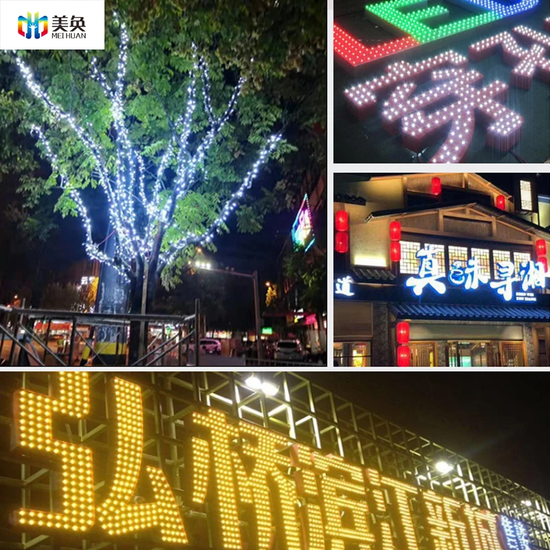 Single Color blue led module DC 12v 9mm LED signage letters light waterproof drill hole christmas decorations Light Strings