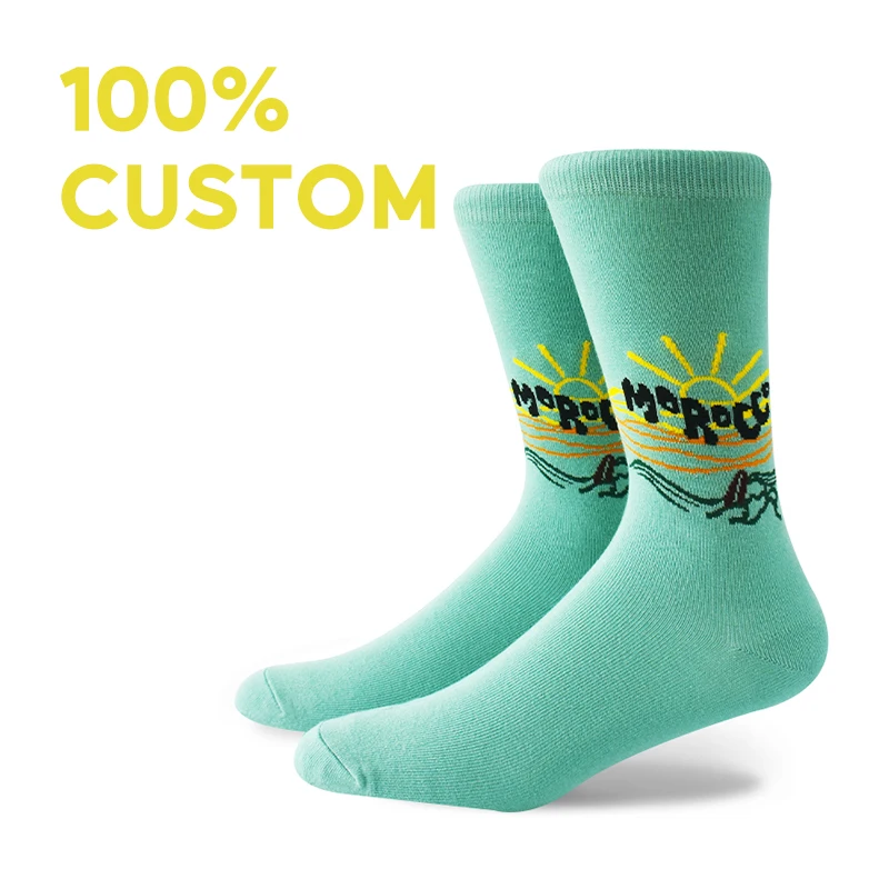 OEM No Minimum Design Your Logo Custom Socks High Quality Combed Cotton Custom Socks