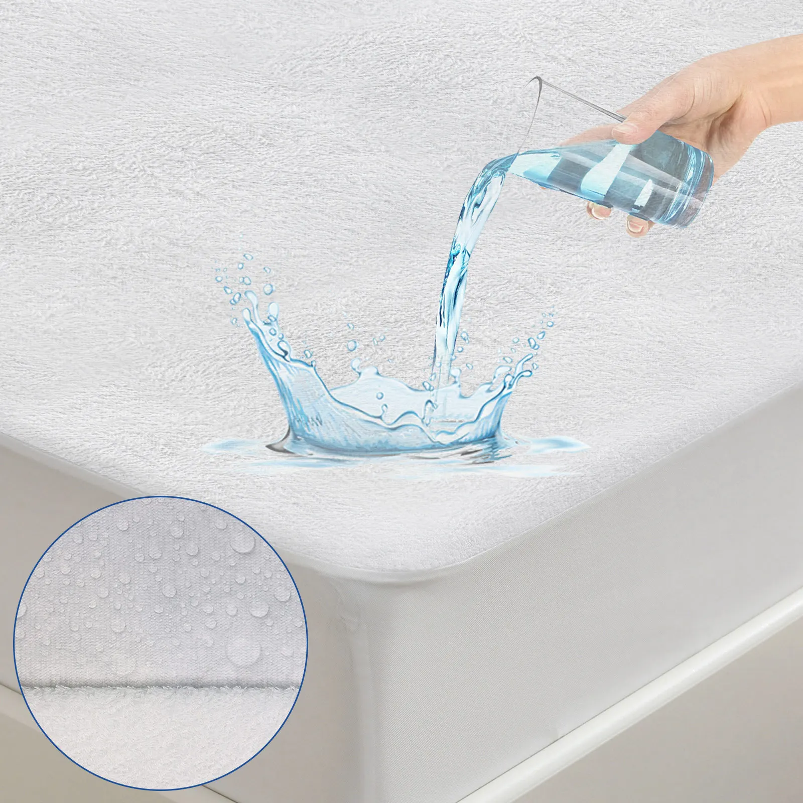 Высококачественная махровая ткань Водонепроницаемый Матрас протектор от производителя и гипоаллергенный чехол для матраса