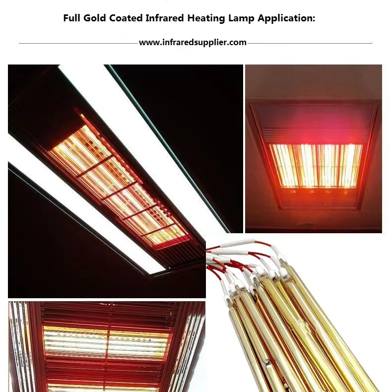 Short Wave Quartz Halogen Lamp IR Emitter with Reflector Infrared Heater Lamp for PET Bottle Blowing Machine