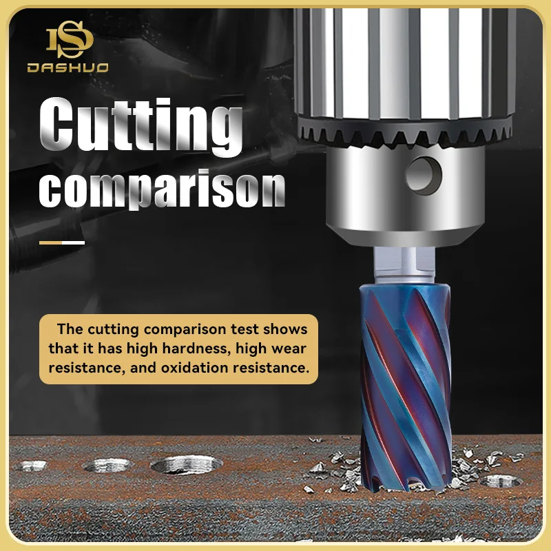 DASHUO AITiN/SiN Coated Customizable high quality HSS annular cutter set diameter 24MM depth 1 inch for metal cutting