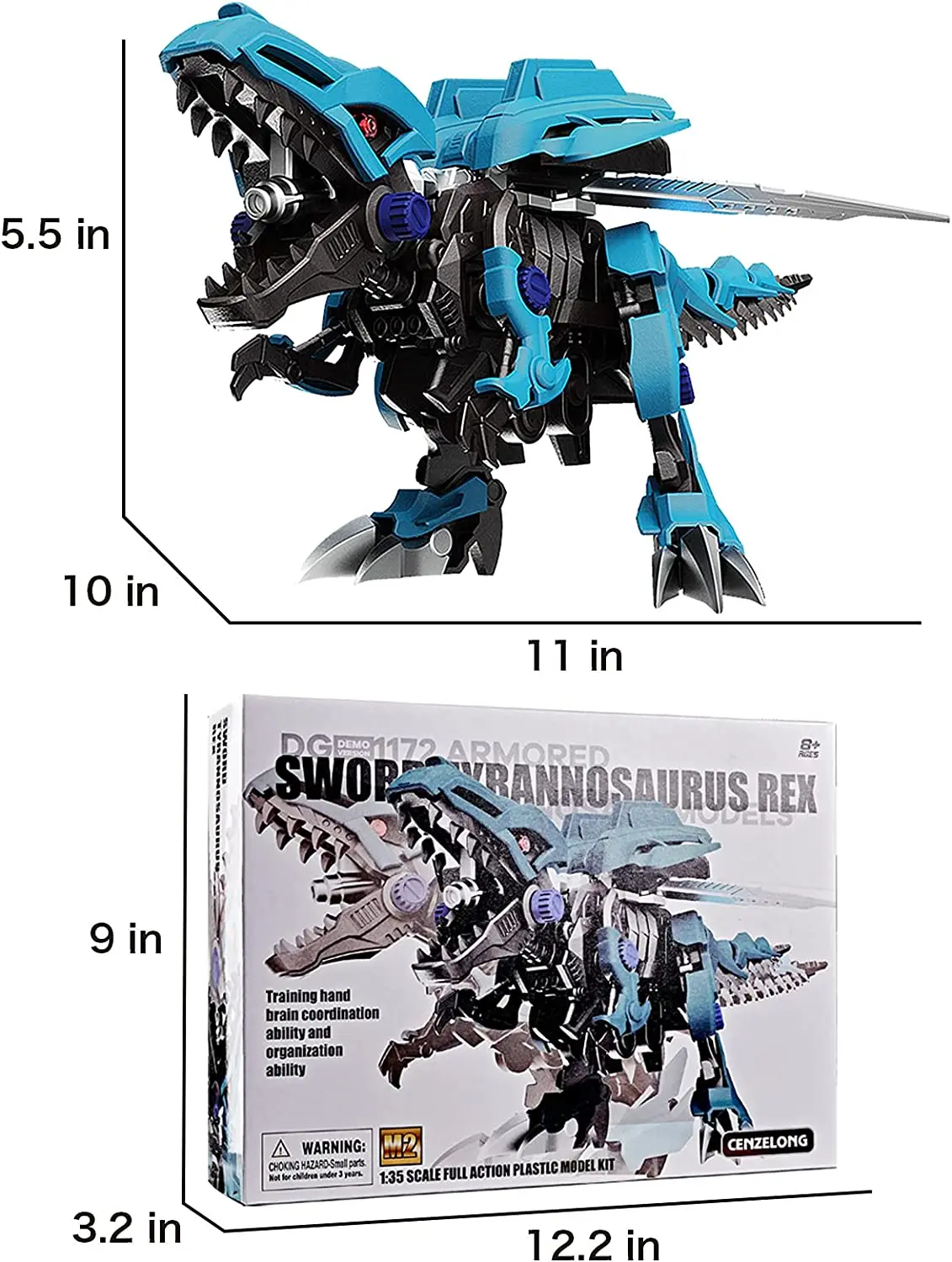 2022 New Electric DIY Battery Operated Toys Tyrannosaurus Rex Dinosaur Assembled Model STEM Best Sell Products Toys For Boys