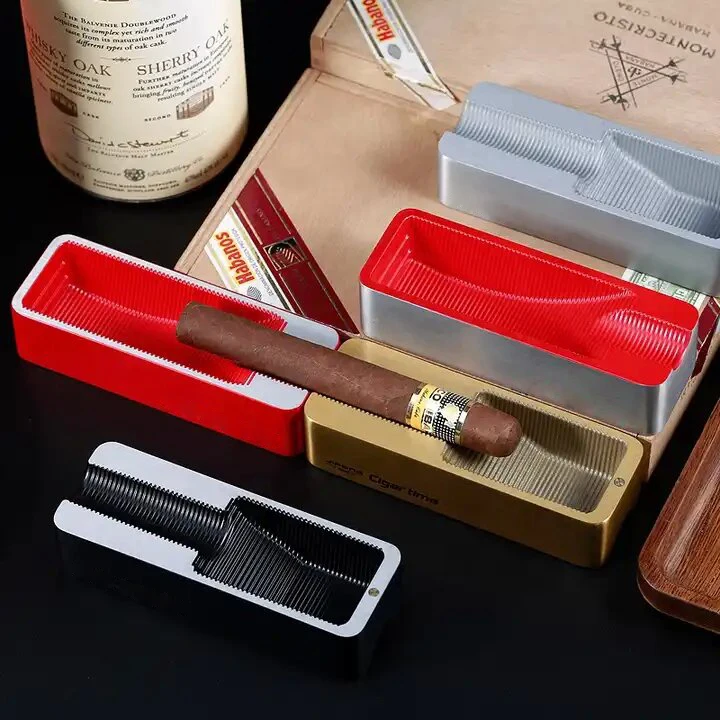 Top Trending Modern Design Ashtray Cigarette Holder Ash Tray For Home Office Bar Indoor and Outdoor Square Shape Cigar Ashtrayy